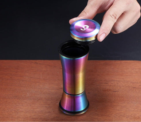 Rainbow Salt and Pepper Shakers, Kyraton Titanium Plating Stainless Steel Grinders, Set of 2
