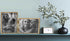 Double 4 by 6 Inch Metal Folding Picture Frames - 1 Landscape and 1 Portrait Style (Modern Gold)