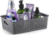 NETANY Plastic Storage Baskets - 8 Pack, Gray, Durable, Easy to Use, Flexible, Multi-Purpose, Ideal for Closets, Cabinets, Shelves, Countertops