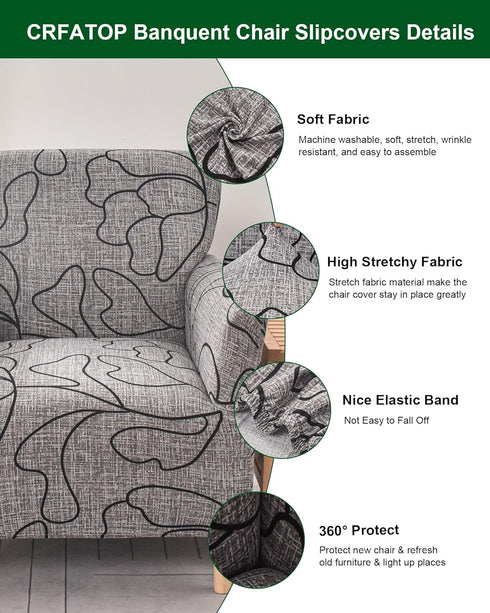 1-Piece Sofa,B64 CRFATOP Stretch Modern Banquet Armchair Slipcover Accent Chair Covers with Arms Soft Chair Slipcovers