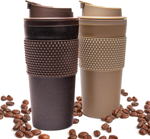 Stephan Roberts 16 oz Coffee Tumbler Set (2 Pack) Insulated Double Wall Travel Mug