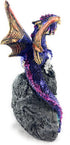 Ain’t It Nice Dragon Statue - Sparkling Medieval Collectible Fantasy Figurine Décor, Blue 3(L) X 1.5(W) X 4(H) inches