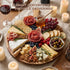 24 Countertops HANSGO Deviled Egg Platter, Wooden Round Deviled Egg Charcuterie Board Tray Holder Carrier with Holes