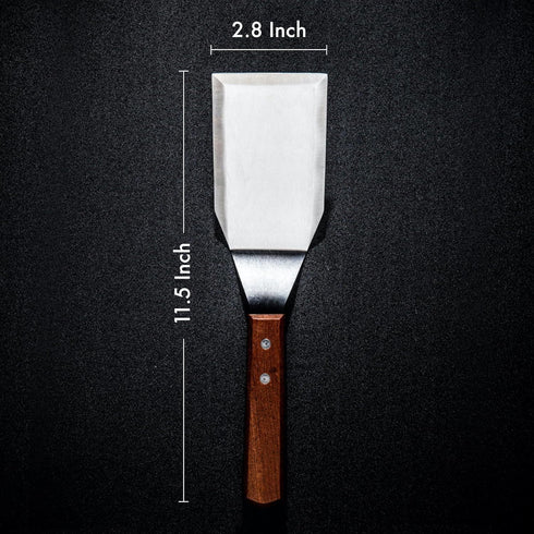 MANNKITCHEN Professional Grade Stainless Steel Spatula for Flat Top Grills and Cast Iron Skillets (MK21680)