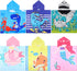 Oudain 6 Pcs Kids Hooded Towel Kids Bath Poncho Towels with Hood