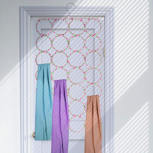 Super Z Outlet Foldable Clothing Closet Hanger, 28 Ring Hole Slots Organizer, Multicolor