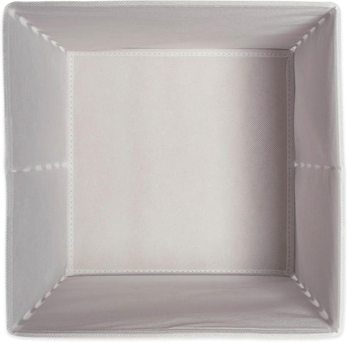 DII Non Woven Storage Collection Polka Dot Collapsible Bin Small Set, 11x11x11 Cube, White with Gold Dots, 4 Piece