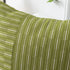 18x18, Set 2, Kevin Textile Light Green and Beige Farmhouse Striped Patchwork Linen Spring Decorative Throw Pillows