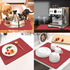 Coffee Mat for Countertops ,Coffee Bar Accessories Fit Under Coffee Maker Espresso Machine, Absorbent Hide Stain Rubber Mat for Countertop ,Dish Drying Mat for Kitchen Counter (Red, 12"x19") by JuSiyley