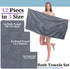 12 4 Sets Set Hotel(4 Preboun Pcs Bath Towels and Washcloths Microfiber Bathroom Beach Pool Towel Quick Dry Coral