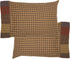 VHC Brands Set of 2 Rustic Bedding Ridge Cotton Patchwork Plaid Standard Pillow Cases, Cedar Green