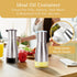 2LB Set 7.1"H 2.7"L 2.7"W Depot Oil and Vinegar Dispenser - Brushed Steel & Glass Containers with Anti-Drip Spout Lid