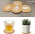 LveSunny Cork Coasters Set of 8, 4"" Drink Coasters, Plant Coasters, Hot