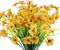 12 Bundles Artificial Flowers, UV Resistant Faux Plastic Plants for Garden Porch Window Box Decorating (Yellow)