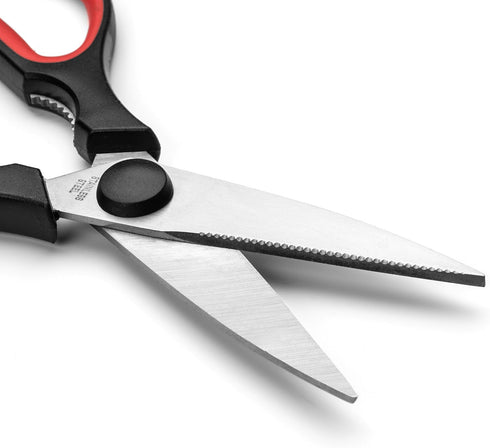 Ultra Sharp Kitchen Scissors for Food, Heavy Duty, Serrated Stainless Steel Shears, Set of 2