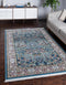 Rugs.com Rabia Collection Rug 2' 2 x 3' Blue Low Rug Perfect