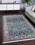 Rugs.com Rabia Collection Rug 2' 2 x 3' Blue Low Rug Perfect