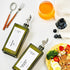 MUVEKA 16.9oz /500ml Set, Olive Oil Dispenser Bottle for Kitchen, Cooking Vinegar Dispenser Bottle Glass Sauce