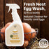 32 Clean Republic Good Salt Pet Fresh Nest Egg Wash Spray, Natural Cleaner for Freshly Laid Eggs, Made in the USA