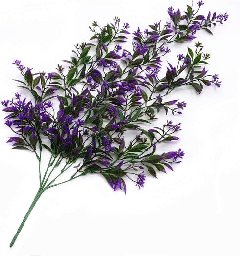 Artificial Flowers Vine, Plastic Hanging Ivy Plants, Fake Vines Grass Garland for Home Garden Decoration - Purple
