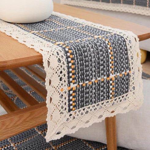 15.7x17.7 Tablecloth Nightstand End Tabletop Dust Cover Night Stand Table Linen - Dark Gray