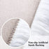Softlife White Small Faux Fur Sheepskin Throw Rug, Fluffy Shag Fur Chair Cover Pad, Washable 20" x 20"