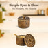 Pinch Mie Creations Rustic Salt Box Cellar with Hand Carved Lid & Spoon, Wooden Salt Bowls | Wood Salt Pepper Keeper