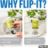 Flip-It! Bottle Emptying Kit – 6 Bottle Pack, Fits Most Plastic Bottles, Pastel Color Edition