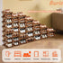 4 Closet Tier Natural Bamboo Shoe Rack,Foldable Space Saving Shoe Storage Organizer,Easy Assembly & Strong Design Shoes