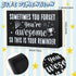Inspirational Wooden Box Sign, "Sometimes You Forget You're Awesome" Rustic Black Wood Block Plaque for Home Office