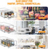 Stackable Fridge Organizer Bins - 2 Pack Refrigerator Drawers for Storage, Clear Fruit Containers for Fridge, Berry
