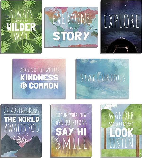The World Mini Collection Wall Card Prints, 16x20 Inch, Inspirational Phrases, Motivational Wall Quotes