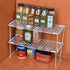 Smart Design Stacking Cabinet Shelf Rack - Extra Large 22 x 10 Inch - Steel Metal Wire Organizer for Kitchen