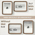 6x8 6 8 5x7 Picture frame, USA-Sourced Natural Walnut Wood Photo Frame with Tempered Glass, Handcrafted Rounded Corner