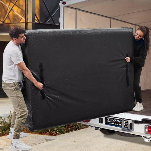 BETU Mattress Bags for Moving, Waterproof Mattress Protector Cover, Twin XL Size with Heavy-Duty Handles, Black
