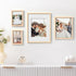 4x6 1 Pack 4x6 eletecpro Enamel Picture Frame with Real Glass Cover, Pink Photo Frame with Gold Metal Edge, Horizontal