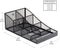 Mind Reader Black Cup and Condiment Station, Countertop Organizer for Coffee Bar, Metal Mesh 8.5"L x 14.5"W x 5.25"H