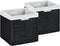DULLEMELO Wicker Storage Baskets 11x11 Cube Bins for Organizing - Set of 2 Waterproof Woven Storage Cube