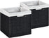 DULLEMELO Wicker Storage Baskets 11x11 Cube Bins for Organizing - Set of 2 Waterproof Woven Storage Cube