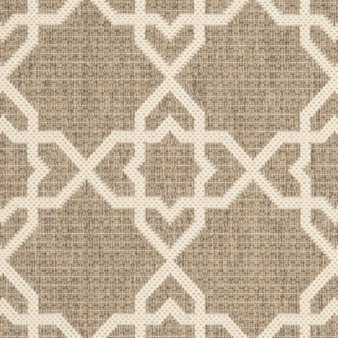SAFAVIEH Courtyard Collection Accent Rug - 2' x 3'7", Brown & Beige, Non-Shedding, Easy Care, Indoor/Outdoor, Washable