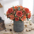 Artificial Flowers, Fake Peony Silk Flowers Hydrangea Bouquet Decor, Faux Camellia for Home Living Room Centerpieces