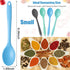 4 Pcs Multicolor Silicone Mixing Spoons Nonstick Heat Resistant Cooking Spoon for Kitchen Baking Serving Stirring