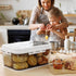Countertop, Olimingse Bread Box For Kitchen Airtight Bread Storage Container, Time Recording Bread Keeper