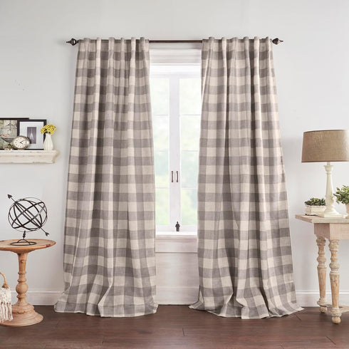 52" 84", 1 Elrene Home Fashions Farmhouse Living Grainger Buffalo-Check Blackout Window Curtain, Living Room