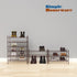 3-Tier Simple Houseware Stackable Mesh Shoe Rack, Bronze