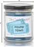 Two Tickets to Pound Town Candle, Blueberry Pound Cake Scented, Funny 6 OZ Jar, 40 Hour Burn Time