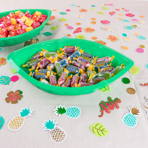 Super Z Outlet Palm Leaf Hawaii Style Food Reusable Snack Tray for Jungle Island Themed Party Decorations (12 Pack,