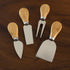 Totally Bamboo 4-Piece Cheese Tool Set, Charcuterie Board Accessories