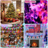35 33FT 100LED 4th Color Changing Christmas Lights, Colors Patriotic String Lights With Remote Clear Wire, Connectable