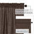 VHC Brands Kettle Grove Window Curtain, Plaid Valance Scalloped, Black, 16x72